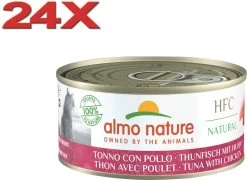 Almo Nature HFC – Kattenvoer – Tonijn & Kip – 24x150gr