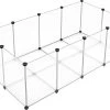 ZAZA Home Huisdieren Kunststof Kooi Met Vloerpanelen, Ren Voor Cavia’s, Hamsters, Konijnen, Transparant
