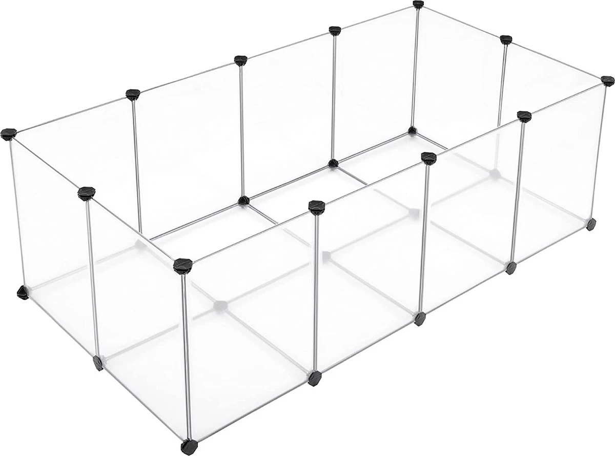 Hoppa! Huisdier Lichaamsbeweging Speelbox Met Bodem, 20 Panelen, DIY Behuizing Hek Kooi Voor Kleine Dieren, Cavia’s, Hamsters, Konijntjes, Huisdier Rennen En Krat, Wit 1 Hoppa! Huisdier Lichaamsbeweging Speelbox Met Bodem, 20 Panelen, DIY Behuizing Hek Kooi Voor Kleine Dieren, Cavia’s, Hamsters, Konijntjes, Huisdier Rennen En Krat, Wit