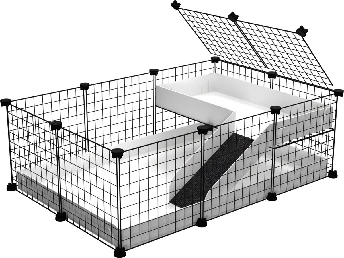 EnNELA Draadkubus Kooi Met Loft Voor Cavia 3 X 2 X 1 C&C Cage Zwart 1 EnNELA Draadkubus Kooi Met Loft Voor Cavia 3 X 2 X 1 C&C Cage Zwart