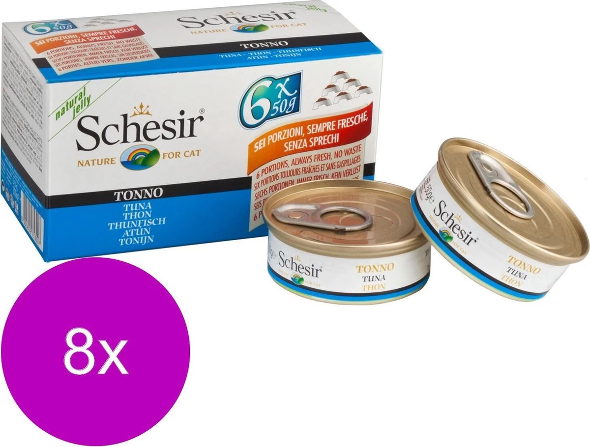 Schesir Kat Mp Blik Gelei 6×50 G – Kattenvoer – 8 X Tonijn 1 Schesir Kat Mp Blik Gelei 6×50 G – Kattenvoer – 8 X Tonijn