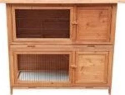 Boon Konijnenhok Met Lades En Ren Op Poten Bruin, 122x50x104 Cm