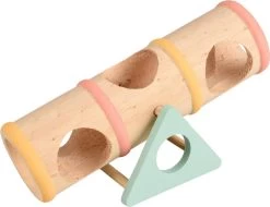 Flamingo – Hamsterspeelgoed Wip Buis – Bruin – 16.5 X 7 X 9 Cm