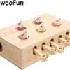 Mewoofun Massief Houten Katten Speelgoed – Wack A Mole – Interactief – Wooden Cat Toy