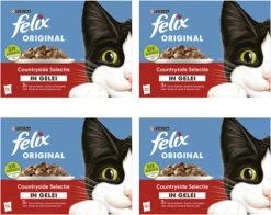 4x Felix – Original Countryside Selectie In Gelei – Kattenvoer – 12x85g