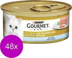 Gourmet Gold Mousse 85 G – Kattenvoer – 48 X Tonijn