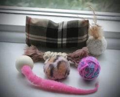 HANDGEMAAKTE Catnip Zakken Met Speelgoed SET (6 Stuks) – Kattenspeeltjes Met Catnip Kattenkruid – Kattenspeelgoed – Speelgoed Voor Katten Met Catnip- Kat Speeltje Catnip- Kitten Speeltjes