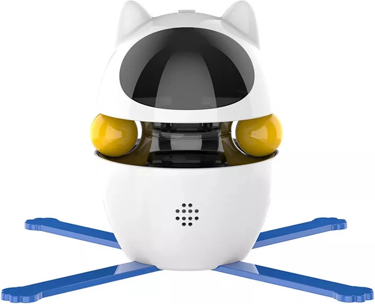 Kattenspeeltje Met Laser – Automatische Katten Speelgoed – Interactieve Speelgoed Voor Katten – Wit Met Laser, Veertjes En Ballen – Laserspeelgoed 1 Kattenspeeltje Met Laser – Automatische Katten Speelgoed – Interactieve Speelgoed Voor Katten – Wit Met Laser, Veertjes En Ballen – Laserspeelgoed