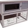 Flamingo Konijnenhok Duplex Grijs – Grijs – 114 X 60 X 90 Cm