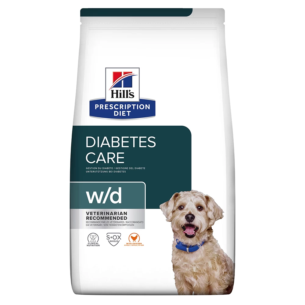 Hill’s Prescription Diet Canine W/D Low Fat Diabetes Hondenvoer Met Kip – 4 Kg