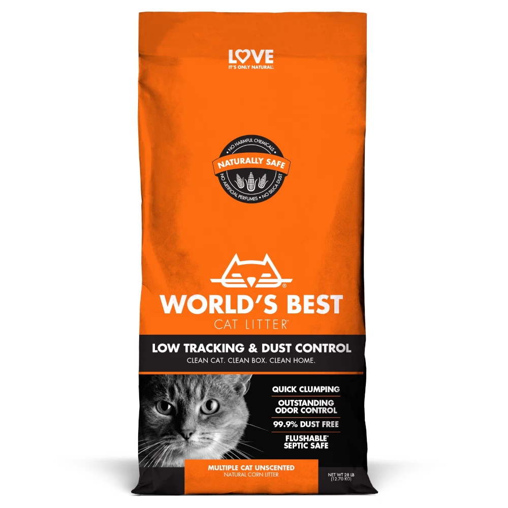2×12,7kg World’s Best Cat Litter Low-Tracking Kattenbakvulling Kat