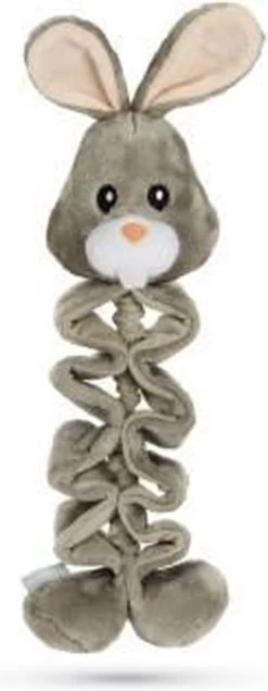 Beeztees Konijn Bonny – Hondenspeelgoed – Pluche – Grijs – 31×12,5×7,5