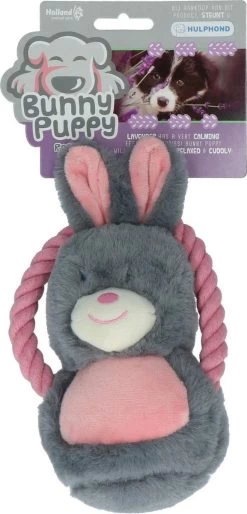 Bunny Puppy Ropey Swing – Hondenknuffel – Kalmerend – Grijs – 9 X 18 X 6,5 Cm