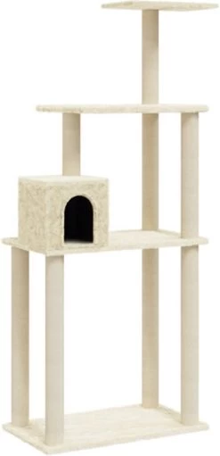VidaXL Kattenkrabpaal Met Sisal Krabpalen 147 Cm Crèmekleurig