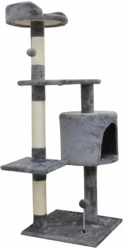 Scratching Post For Cats Jasper 40 X 40 X 114 Cm Grey