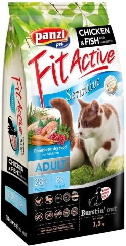 Fit Active – Kattenvoer – Kattenbrokken – Adult – Sensitive – 1,5kg