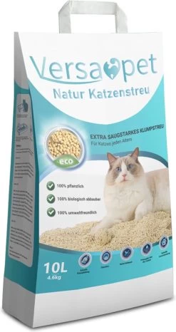 Versapet Plantaardig Kattenbakvulling Klontvormend – Bio Kattenbakvulling – Kattengrit Gft – 4.6kg