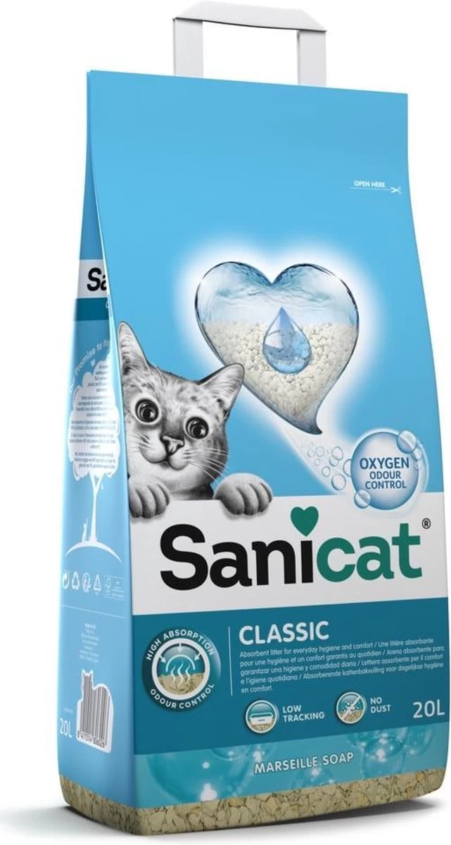 Sanicat Classic Kattenbakvulling Marseille Soap 20 Liter 1 Sanicat Classic Kattenbakvulling Marseille Soap 20 Liter