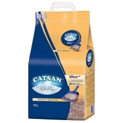 2x 15L Ultra Catsan Kattenbakvulling Klontvormend
