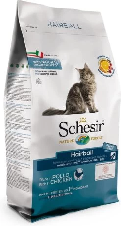 Schesir Cat Dry Hairball Kip – Kattenvoer – 1.5 Kg