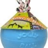 Jolly Ball Romp-n-Roll – Honden Speelbal Met Bosbessengeur – Hondenspeelgoed Met Stevig Trektouw – Baby Blauw – Ø 15 Cm