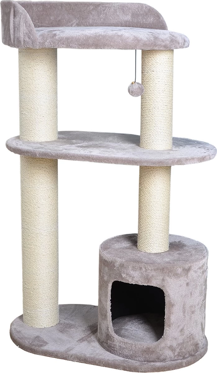 Ebi Krabpaal Bedford 127 78x48x127cm Grijs 1 Ebi Krabpaal Bedford 127 78x48x127cm Grijs