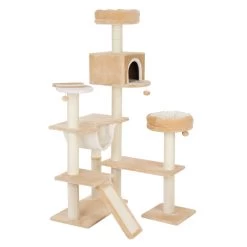 Peperkoekhuisje Krabpaal Met Ladder Beige H165 X L98 X B82 Cm