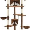 VidaXL Kattenkrabpaal Met Sisal Krabpalen 203 Cm Bruin En Wit