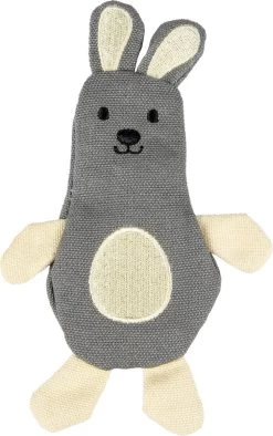 Flamingo Natural Fun Konijn – Kattenspeelgoed – 14 Cm Grijs Beige