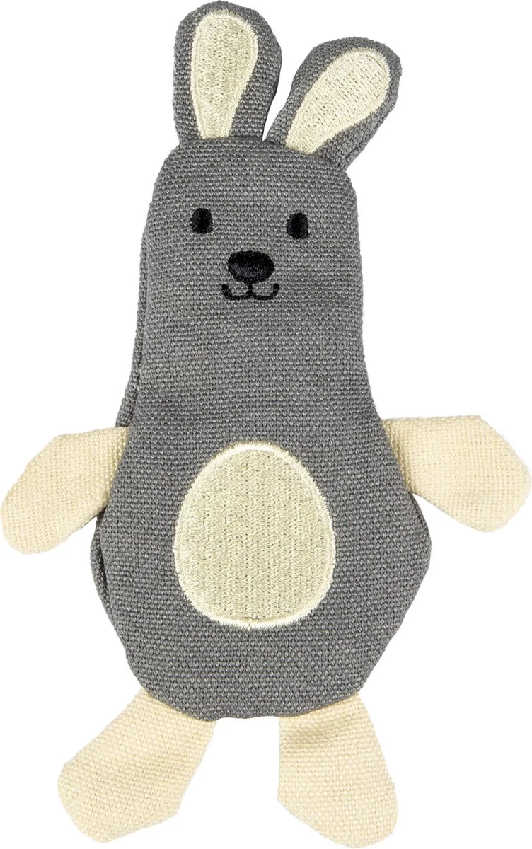 Flamingo Natural Fun Konijn – Kattenspeelgoed – 14 Cm Grijs Beige 1 Flamingo Natural Fun Konijn – Kattenspeelgoed – 14 Cm Grijs Beige