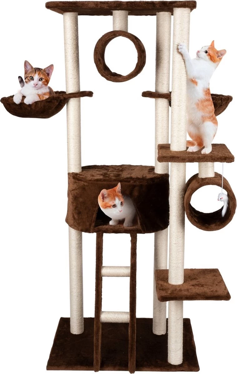 MaxxPet Krabpaal – Kattenspeelgoed – 165 CM – Kattenpaal – Met Kattenhuis En Kattentunnel – Voor Grote En Kleine Kat – Sisal – Bruin 1 MaxxPet Krabpaal – Kattenspeelgoed – 165 CM – Kattenpaal – Met Kattenhuis En Kattentunnel – Voor Grote En Kleine Kat – Sisal – Bruin