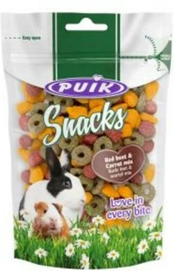 8x Puik Snacks Rode Biet & Wortel Mix 130 Gr