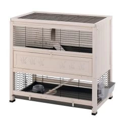 Ferplast Konijnenhok Cottage – Dierenverblijf – 108x59x102.5 Cm White Wash