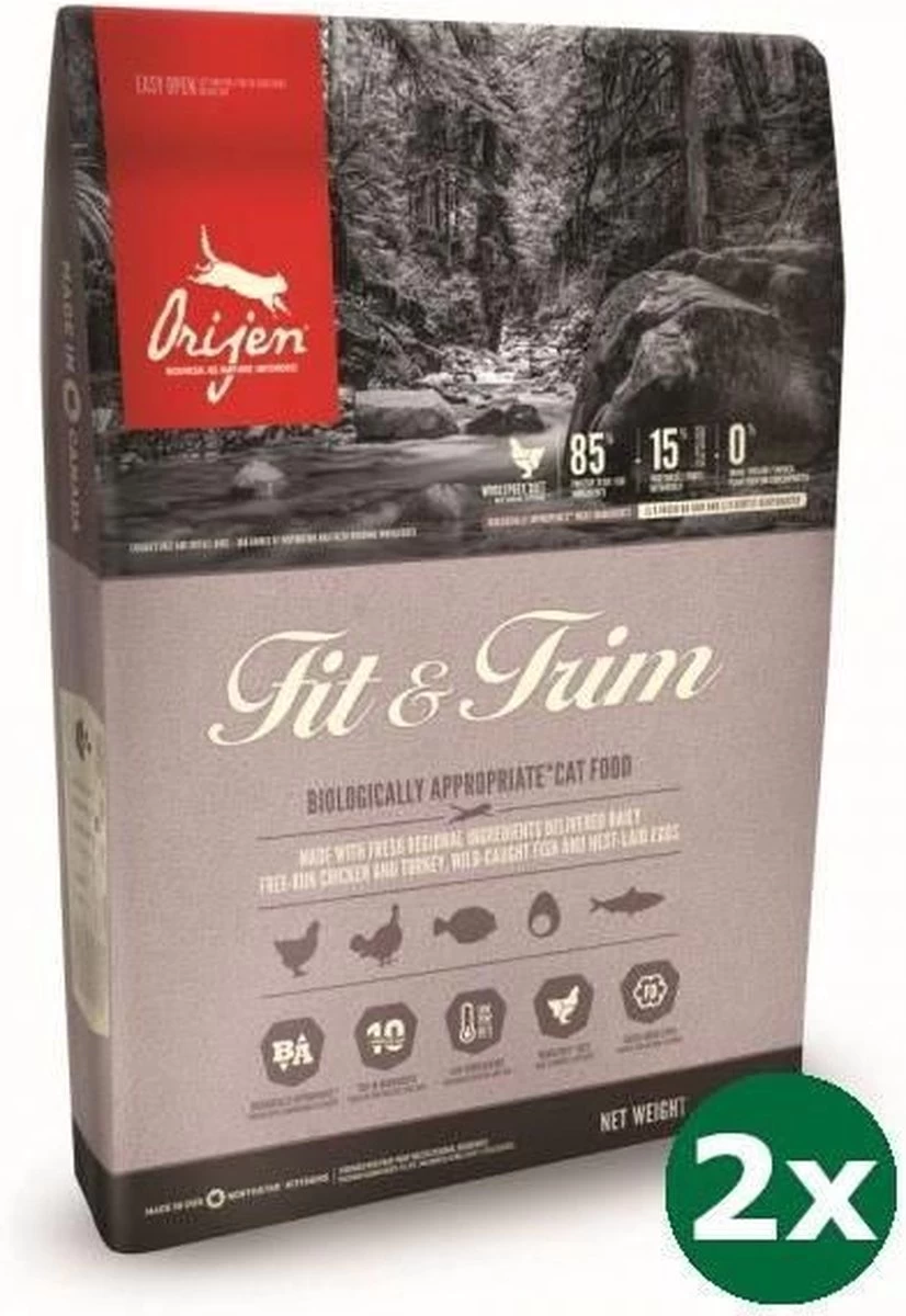 Orijen Whole Prey Fit & Trim Kattenvoer 2x 5,4 Kg 1 Orijen Whole Prey Fit & Trim Kattenvoer 2x 5,4 Kg