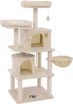 Nancy’s Klimboom Voor Katten – Krabpaal – Kattenhuis Met Hangmat – Kattenboom XL – Kattenhuis – Krabpaal – Krabpalen Voor Katten
