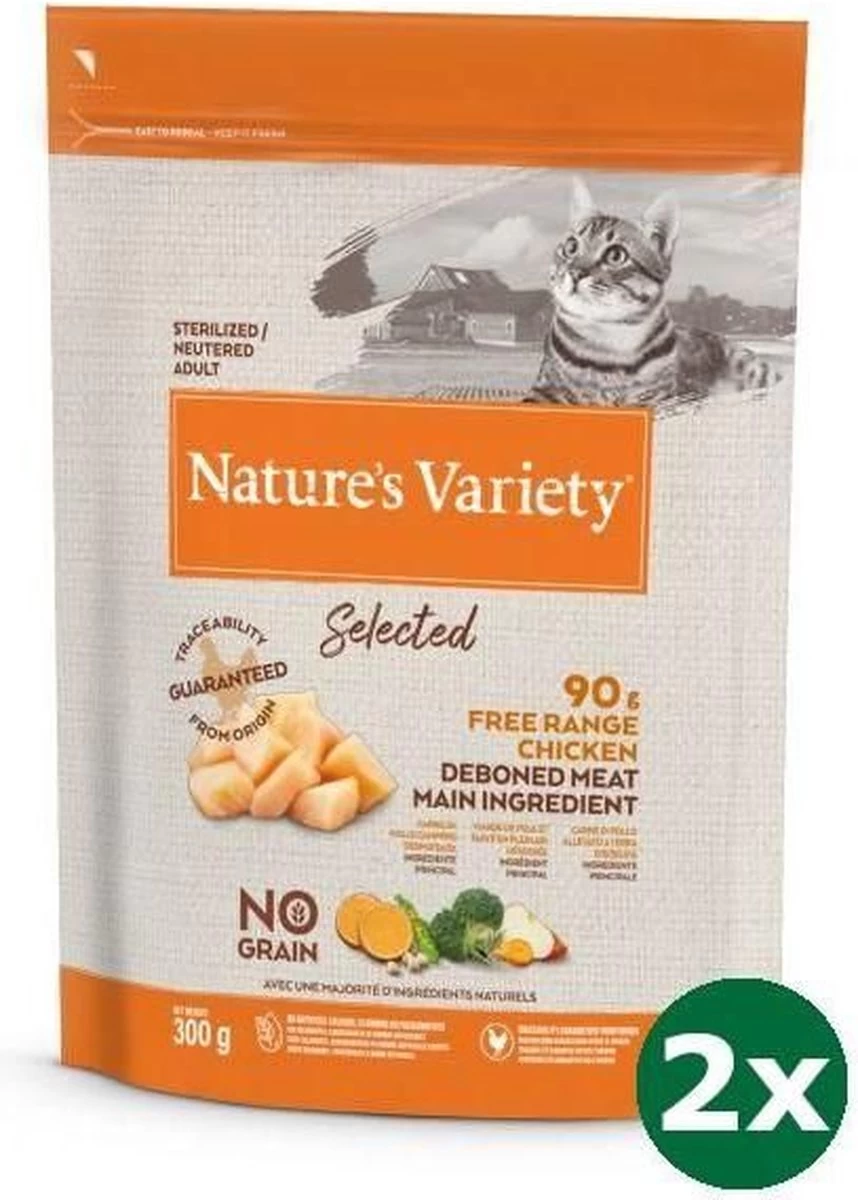 Natures Variety Selected Sterilized Free Range Chicken Kattenvoer 2x 300 Gr 1 Natures Variety Selected Sterilized Free Range Chicken Kattenvoer 2x 300 Gr