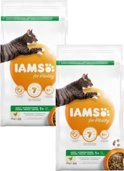 Iams Cat Adult Kip – Kattenvoer – 2 X 3 Kg