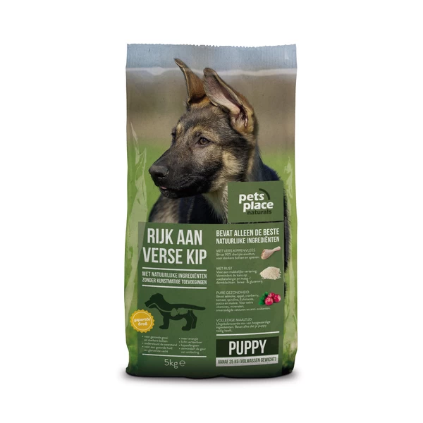 Pets Place Naturals Puppy Large Breed Kip – Hondenvoer – 5 Kg