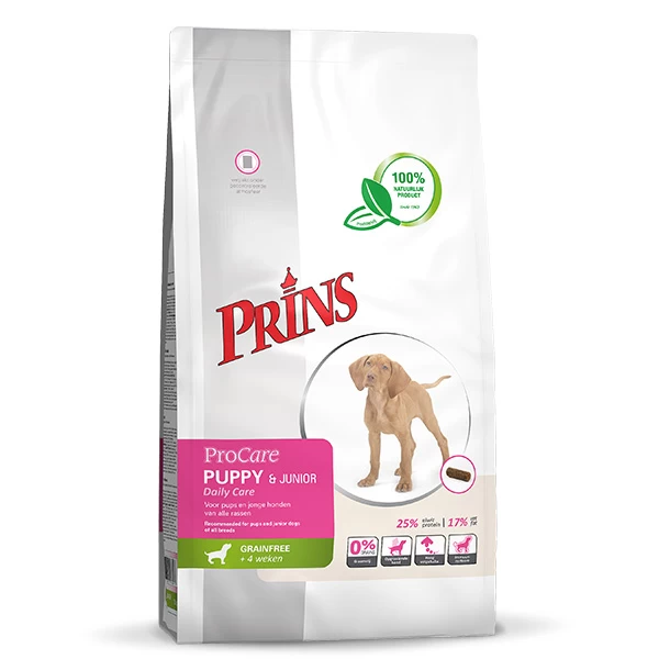 Prins Procare Puppy&Junior Dailycare – Hondenvoer – 3 Kg Graanvrij
