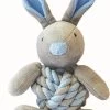 Little Rascals Knottie Bunny Touwbal Konijn Blauw 20x15x8 Cm