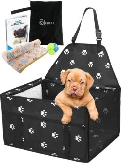Luxe Autostoel Hond – Reisbench Opvouwbaar – Hondenmand Auto Achterbank – Waterdichte Hondenstoel – Zwart