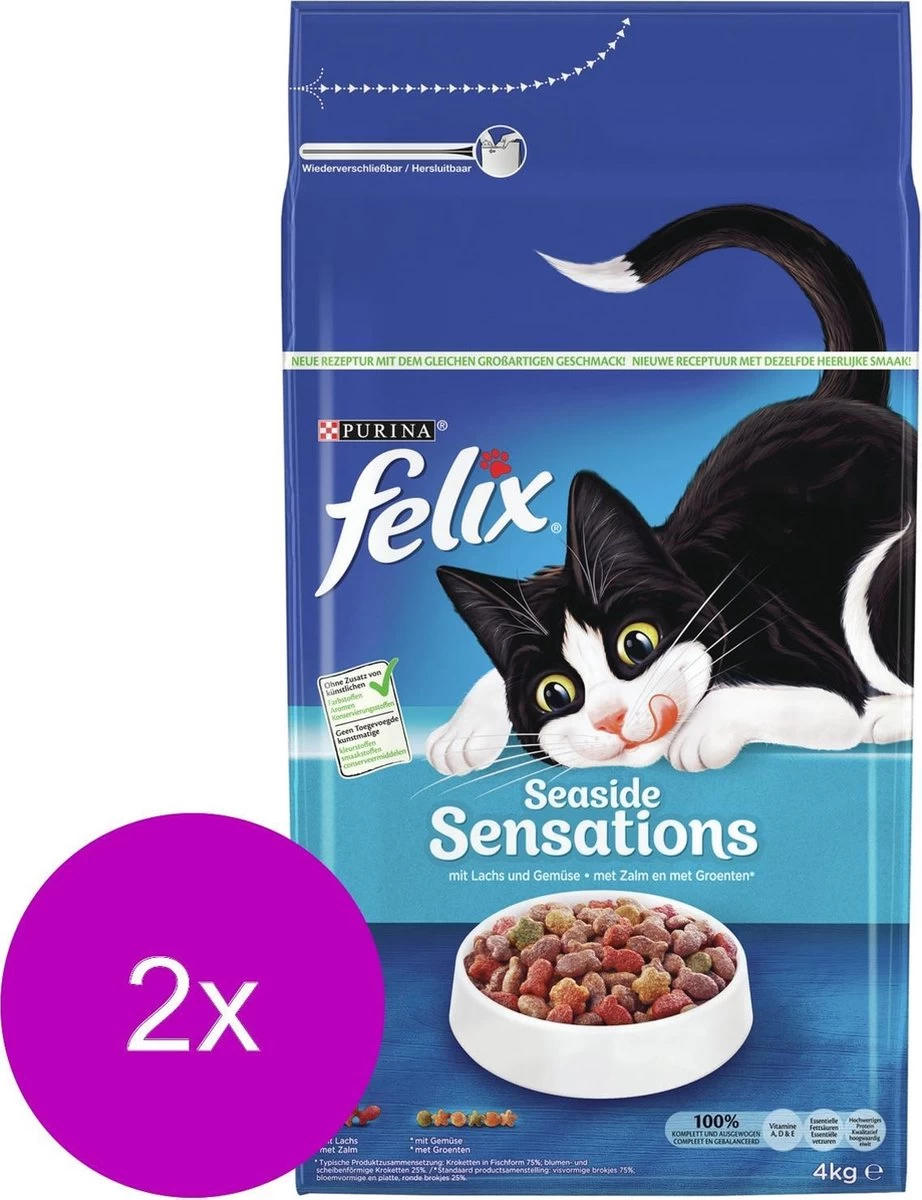 Felix Vis Sensations – Kattenvoer – 2 X 4 Kg 1 Felix Vis Sensations – Kattenvoer – 2 X 4 Kg