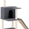 La Dolce Vita – Kattenmeubel Met Sisal Krabpalen 109 Cm Donkergrijs