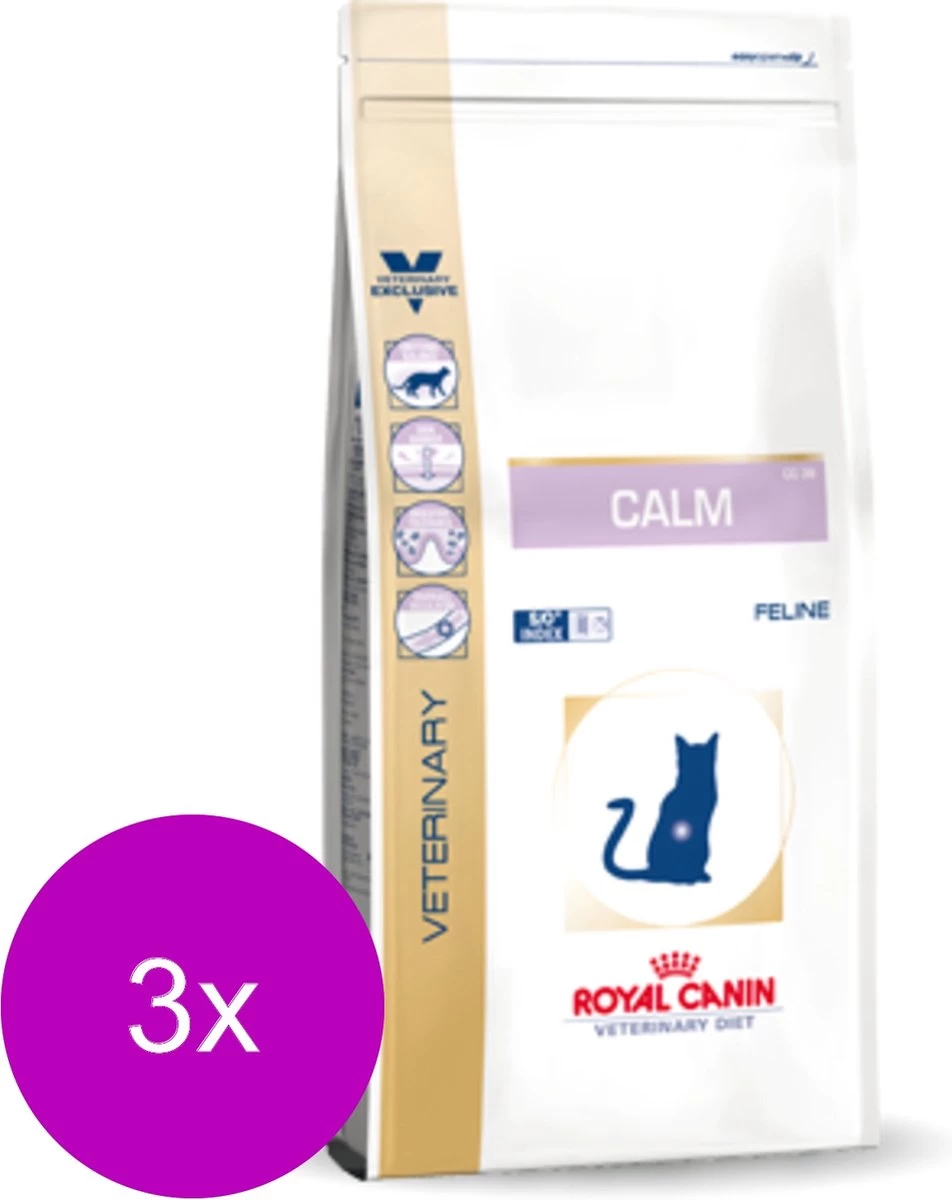 Royal Canin Veterinary Diet Calm – Kattenvoer – 3 X 2 Kg 1 Royal Canin Veterinary Diet Calm – Kattenvoer – 3 X 2 Kg